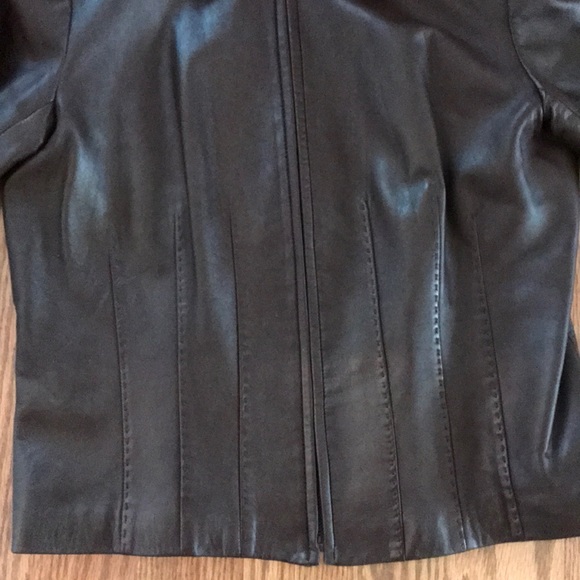 Vintage brown leather jacket - Picture 8 of 8